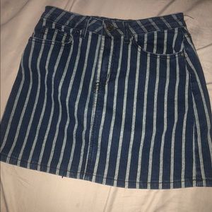 denim striped skirt